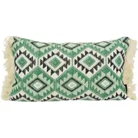 NOVÉE Aztec green | 30 x 50 cm | kussenhoes | katoen/linnen