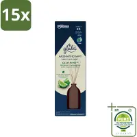 Glade 15 x - Geurstokjes Calm Mind - Aromatherapie Geurverspreiding - 80 ml - Grootverpakking - Geurstokjes - Aromatherapie - Kalmerende Geur - Stressvermindering - Ontspanning