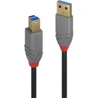 Lindy 36741 USB-kabel USB 3.2 Gen1 USB-A stekker, USB-B stekker 1.00 m Zwart