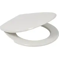 Plieger Toiletzitting economy met deksel thermoplast met rvs bevestigingsset wit