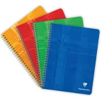 Clairefontaine Schrijfblok A5+ Gelinieerd Spiraal gebonden Gelamineerd Karton Kleurenassortiment Geperforeerd 100 Pagina's 50 Vellen