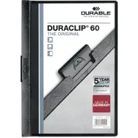 Durable klemmappen DURACLIP, A4, kunststof, met clip, zwart