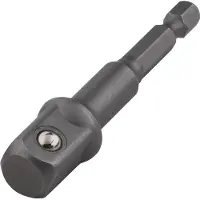 Wolfcraft Dopsleuteladapter - 1/4" Zeskant Naar 3/8" Vierkant - 13mm - 72mm