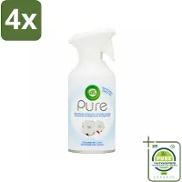 Air Wick - Spray - Zachtheid Van Katoen - Luchtverfrisser - 250 ml - Voordeelverpakking - 4 stuks - Luchtverfrisser - Katoen geur