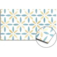 KitchenArt - Petal White Tile Spatscherm - 80x55 cm - Spatscherm Achterwand Keuken - Spatwand Keuken