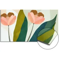 KitchenArt - Peach Blooms Spatscherm - 80x55 cm - Spatscherm Achterwand Keuken - Spatwand Keuken