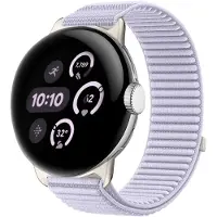 Strap-it Nylon 'Wave' bandje geschikt voor Google Pixel Watch 5 (45 mm) / 4 (45 mm) / 3 (45 mm) - Lichtpaars