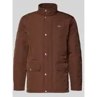 Gant Regular fit gewatteerd jack met logostitching model 'Windcheater'