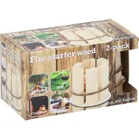 Non-Branded Aanmaakhout 7,5 X 8 Cm Hout Blank 2 Stuks