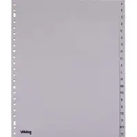 Viking A - Z Alfabetische tabbladen A4+ Grijs 20 tabs PP (Polypropeen) 23 Gaten 400195035