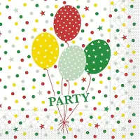 Mank Servetten Ballonnen - Feest Servetten - Papieren Servetten 33x33 cm - 3 Laags - 20 Stuks