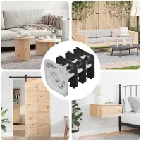 vidaXL - Draadbuis - Insert - 1818 - pcs - Zwart - en - Zilver - 15,8 - x - 15,8 - x - 22,5 - mm