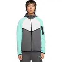 Nike Tech Fleece Sportswear Vest Donkergrijs Turquoise Wit