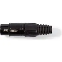 Nedis XLR connector | V | | 3-pin (Metaal, Trekontlasting, Zwart)