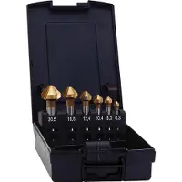 Exact Verzinkboor-set Ø 6,3-20,5mm, HSS-TIN, 90°, 6-delig, DIN335