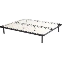 Vente-unique Lattenbodem - te monteren 120 x 190 cm - 2 x 19 latten - met poten - zwart