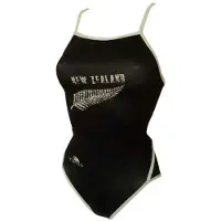 Turbo New Zealand Thin Strap Swimsuit Zwart 12-24 Months Meisje