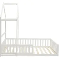 Vente-unique Hutbed hout wit 90 x 190 cm VARLAINE