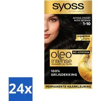Syoss Oleo Intense - Haarverf - 1-10 - Intens Zwart - 115ml x 24