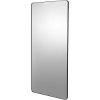 Vevor Wandspiegel Make-upspiegel Badkamerspiegel 1828 x 915 x 25 mm Zwart frame Gemaakt van aluminiumlegering Spiegel met Z-vormige beugel Geschikt voor Badkamer Slaapkamer Woonkamer