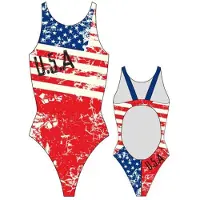 Turbo Usa Vintage 2013 Swimsuit Rood,Blauw S Vrouw