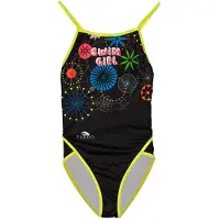 Turbo Thin Strap Swimsuit Zwart XL Vrouw