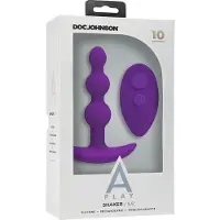 Doc Johnson Beaded Vibe Silicone Anal Plug With Remote Control 1