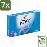 Lenor 7 x - Droogtrommeldoekjes - Aprilfris - Textielverfrisser - 34 Doekjes - Grootverpakking - Droogtrommeldoekjes - Frisheid - Wasdoekjes - Statische Elektriciteit - Textielverfrisser