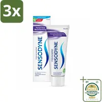 Sensodyne 3 x Tandpasta Gum Protection 75 ml - Grootverpakking - Gevoelige Tanden - Tandvleesbescherming - Tandpasta - Fluoride - Tandbederf