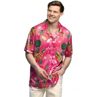 Boland - Shirt Summer flamingo (XL) - Volwassenen - Flamingo - Hawaii - Tropisch - Tuinfeest - Strandfeest - Themafeest - Carnaval