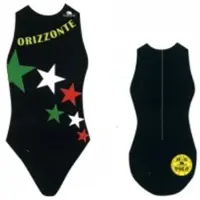 Turbo Orizzonte Swimsuit Zwart 5XL Vrouw