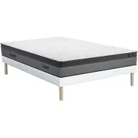 Vente-unique Set bedbodem en matras pocketveren en vormgeheugen ILLUSION van DREAMEA - 160 x 200 cm