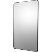 Vevor Wandspiegel Make-upspiegel Badkamerspiegel 1220 x 916 x 25 mm Zwart frame Gemaakt van aluminiumlegering Spiegel met Z-vormige beugel Geschikt voor Badkamer Slaapkamer Woonkamer