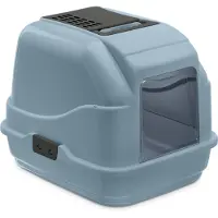 Imac kattenbak easy cat 2nd life gerecycled blauw - 50x40x40 cm