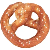 Trixie denta fun pretzel met eendenborst - 9 cm 40 gr 100 st - Hondensnacks