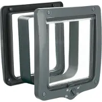 Trixie - 4-Weg Kattenluik - XL - Met Tunnel - Grijs - 28X24 cm