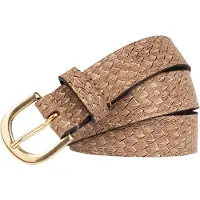 Legend leren riem met slangenprint lichtbruin female | Maat: 105