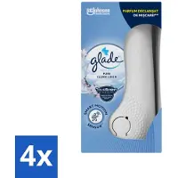Glade - Houder Sense & Spray - Pure Clean Linen - 18 ml - Voordeelverpakking - 4 stuks