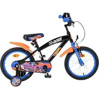 Volare Hot Wheels Kinderfiets - Jongens - 16 inch - Zwart Oranje Blauw