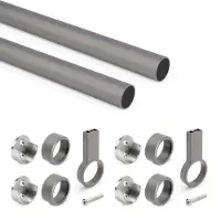 Emuca Set Ronde Kledingroedes 1.15 M 2 Eenheden