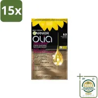 Garnier 15 x - Olia 8 - Haarkleuring - Lichtblond - Zonder Ammoniak - 60% Olie - Permanente Kleur - Grootverpakking - Haarkleuring - Lichtblond - Permanent - Zonder Ammoniak - 60% Olie