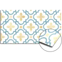 KitchenArt - Azure Blossom Spatscherm - 100x65 cm - Spatscherm Achterwand Keuken - Spatwand Keuken