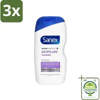 Sanex 3 x - BiomeProtect Dermo - Douchecrème - Reactieve Huid - 400 ml - Grootverpakking - BiomeProtect - Douchecrème - Gevoelige Huid - Reactieve Huid - Kalmerende Douchecrème