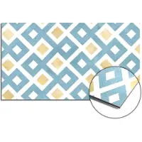 KitchenArt - Diamond Wave Blue Spatscherm - 80x55 cm - Spatscherm Achterwand Keuken - Spatwand Keuken