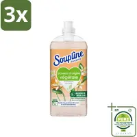 Soupline 3 x - Wasverzachter - Oranjebloesem - 52 Wasbeurten - 1.3L - Grootverpakking - Wasverzachter - Plantaardige Wasverzachter - Wasverzachter Oranjebloesem - Zachte Was - Wasverzachter Biologisch