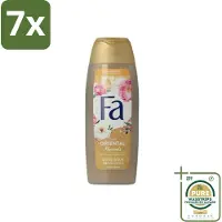 Fa 7 x - Oriental Moments - Douchecrème - Woestijnroos & Sandelhout - 250 ml - Grootverpakking - Douchecrème - Woestijnroos - Sandelhout - Geur - Huidverzorging