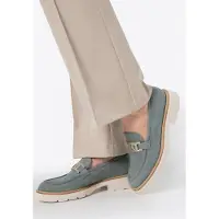WITTCHEN Dames mocassins van echt leer met gesp, blauw