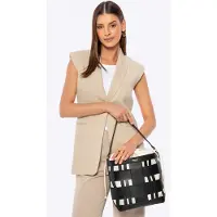WITTCHEN Dames Geweven Eco-leren Tas Zwart