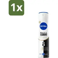 Nivea 1 x Deodorant Spray Black & White Silky Smooth 150 ml - Anti-vlekken - 72 Uur Bescherming - Deodorant Spray - Zwart-wit - Huidverzorging