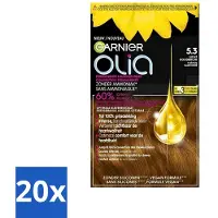 Garnier - Olia 5.3 - Haarkleuring - Licht Goudbruin - Zonder Ammoniak - 60% Olie - Permanente Kleur - Bulkverpakking - 20 stuks